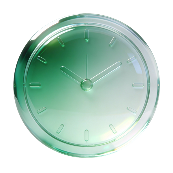 Clock representing an easy start